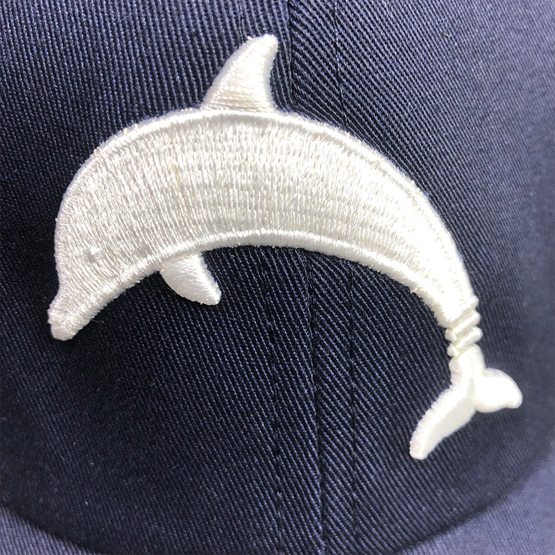 Dolphin embroidered baseball cap