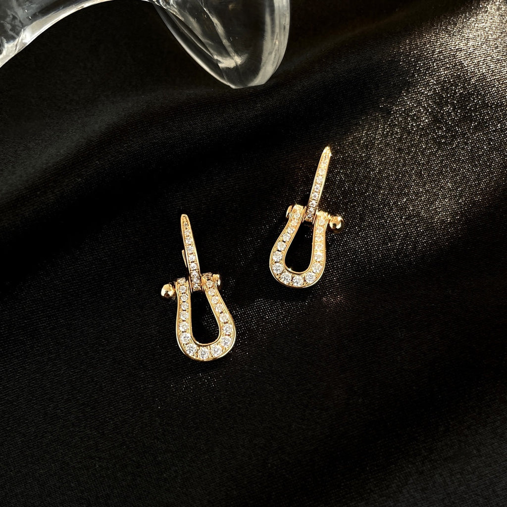 FRED FORCE 10 FULL DIAMOND DROP EARRINGS MEDIUM MODEL