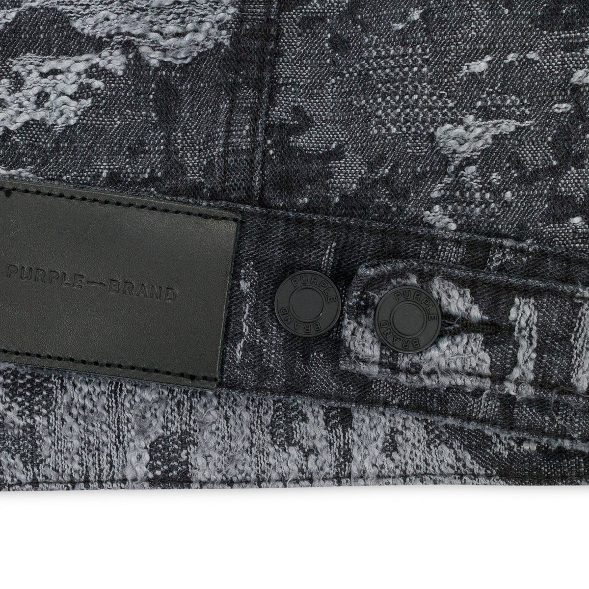 JACQUARD JACKET BLACK DENIM JACKETS