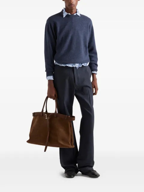 Prada logo-embroidered jumper