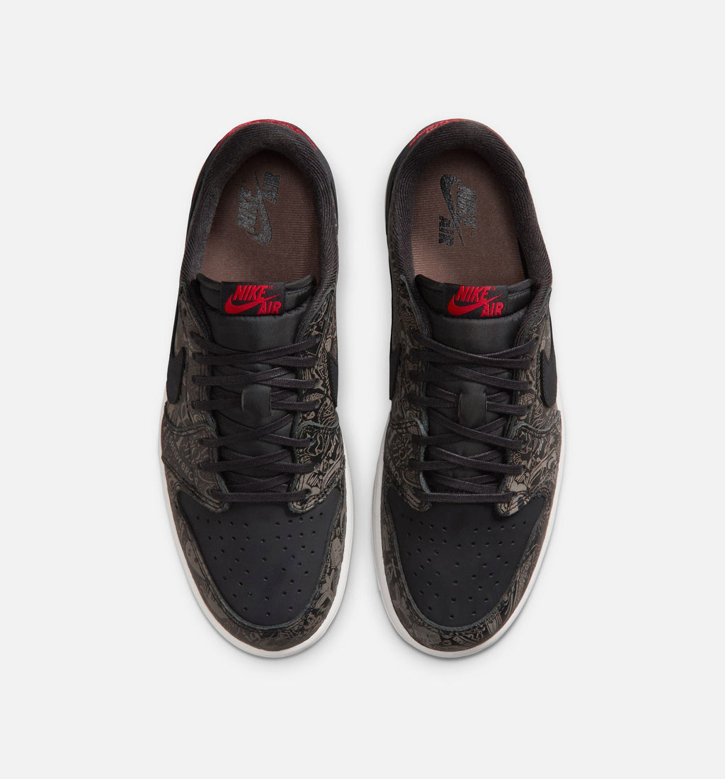 Air Jordan 1 Retro Low OG Laser Men's Sneakers - Black / Varsity Red / Summit White