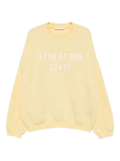 FEAR OF GOD ESSENTIALS logo appliqué sweater