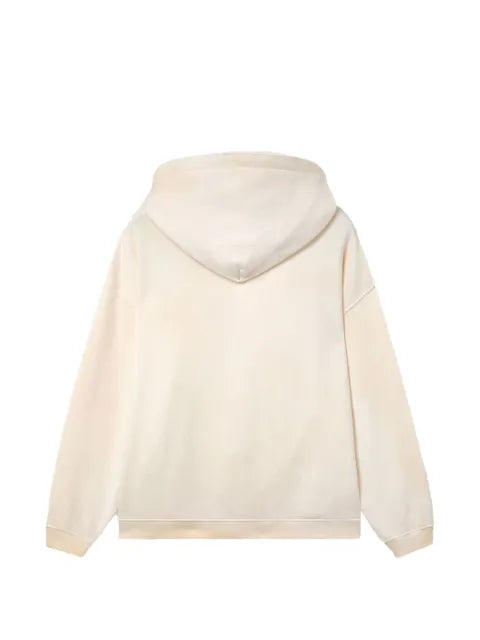 Golden Goose Star hooded sweatshirt in white cotton with logo print