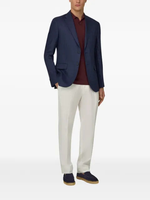 Boggi Milano micro textured jacket in pure linen