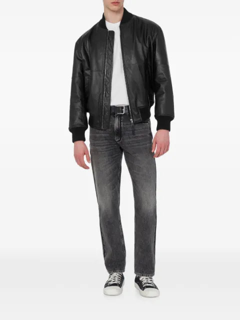 Love Moschino logo-plaque leather jacket