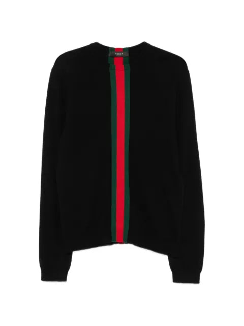 Gucci Web-stripe cashmere sweater