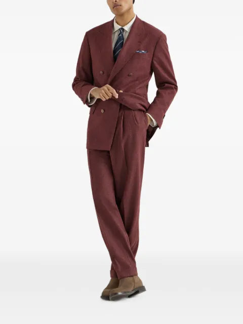Brunello Cucinelli virgin wool and cashmere flannel Cavallo Tailor blazer
