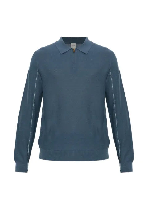 Paul Smith quarter-zip textured merino sweater