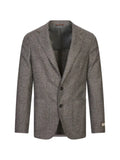 Canali marl-effect notched-lapel blazer