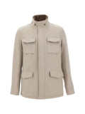 Barba fur-collar four-pocket jacket
