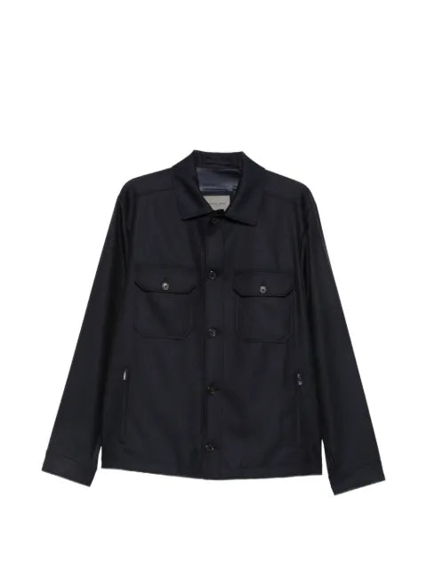 Corneliani button-fastening wool jacket
