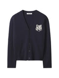 Maison Kitsuné V-neck wool cardigan
