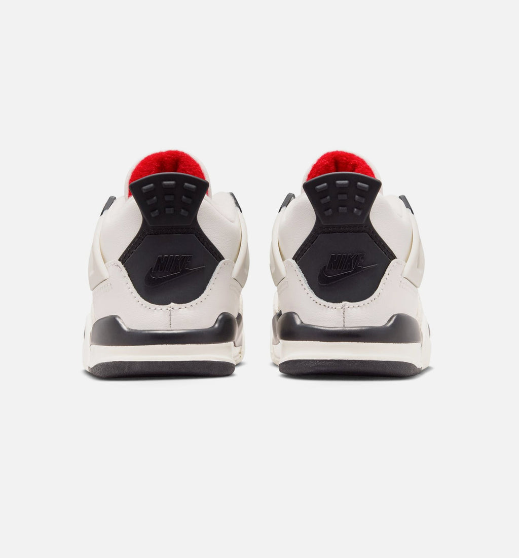 Air Jordan 4 Retro Flight Club | Infant/Toddler Lifestyle Shoe | Sail/Black/University Red