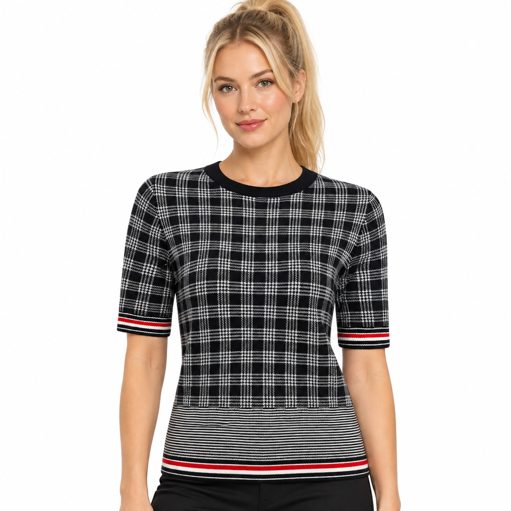 women Plaid T-shirt