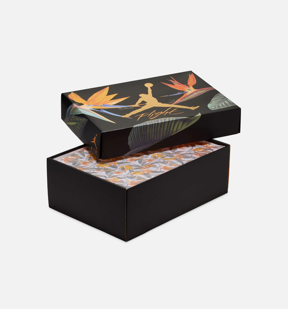 Air Jordan 4 Retro Birds of Paradise Women's Sneakers - Off-White / Metallic Gold / Flax / Orange / Black