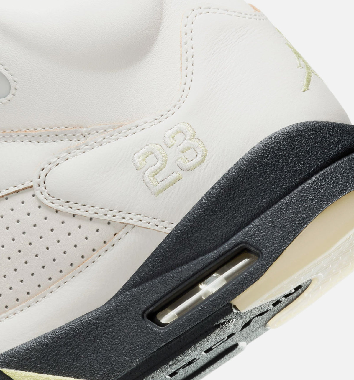 Air Jordan 5 Retro Sail & Luminous Green Women's Lifestyle Shoes - Sail/Luminous Green/Anthracite