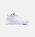 Air Jordan 3 Retro White & Silver – Preschool Lifestyle Shoe | White/Metallic Silver