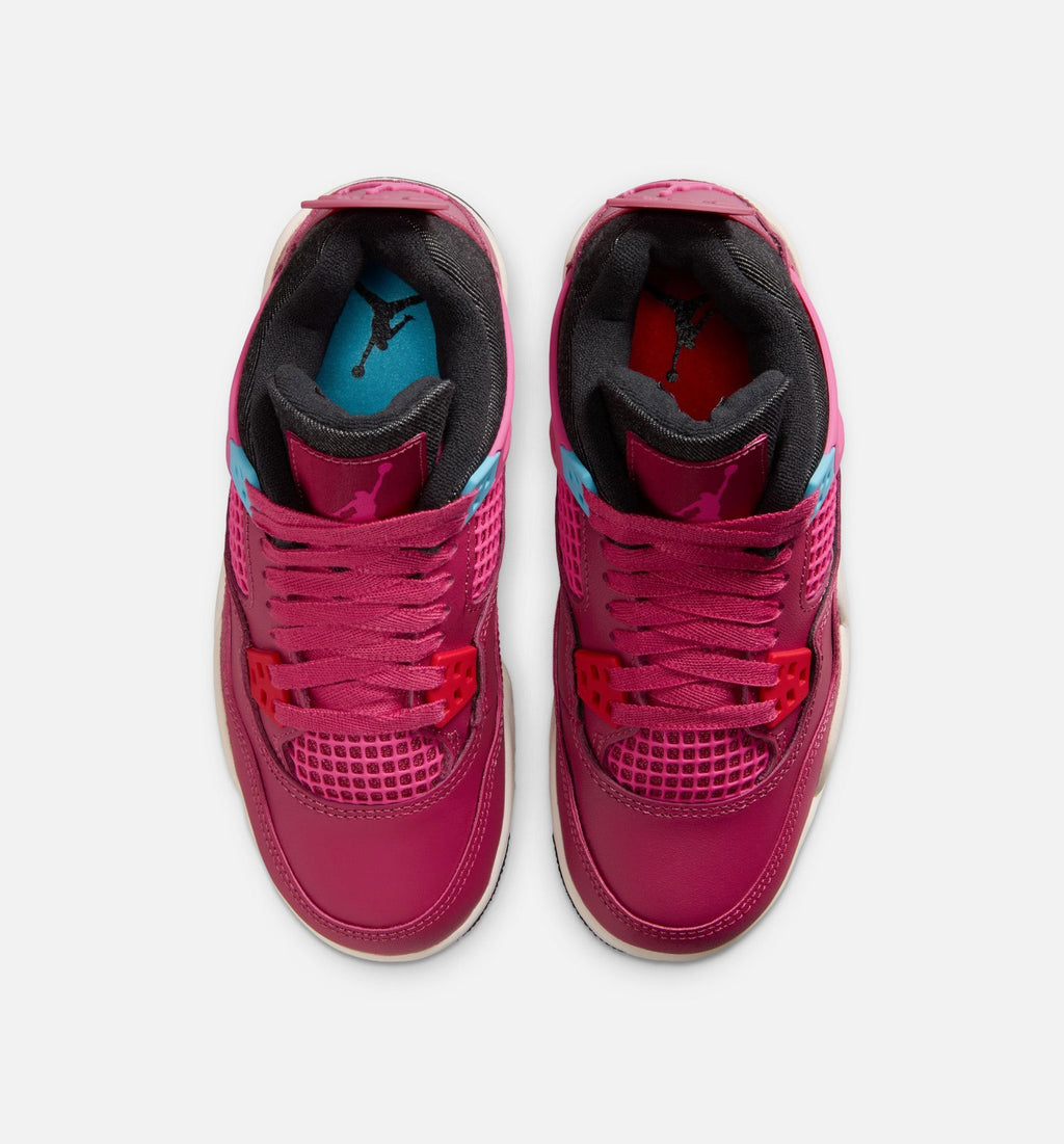 Air Jordan 4 Retro She's A Star Big Kids' Lifestyle Shoes - Sweet Beet/Desert Pink/Off Noir/Chalk