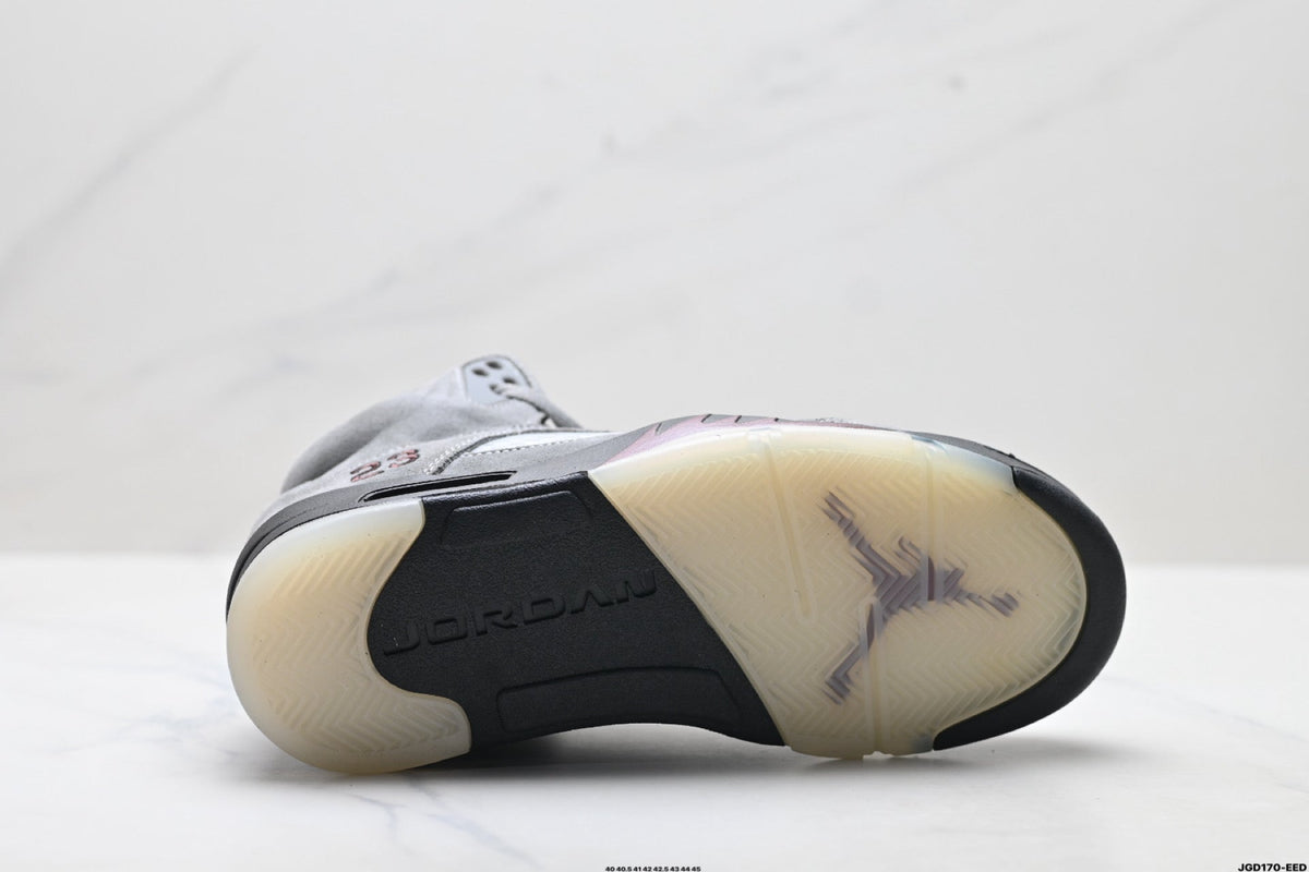 Air Jordan 5 Retro Wolf Grey Black Sneakers