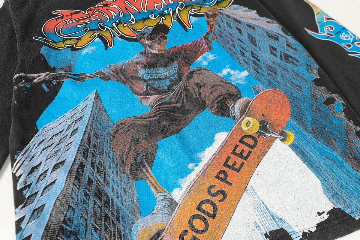 Godspeed Washed Rock Graphic Long-Sleeve T-Shirt
