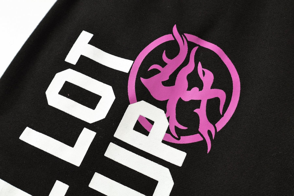 THAT'S A AWFUL LOT OF COUGH SYRUP Black Graphic Hoodie & Sweatpants Matching Set