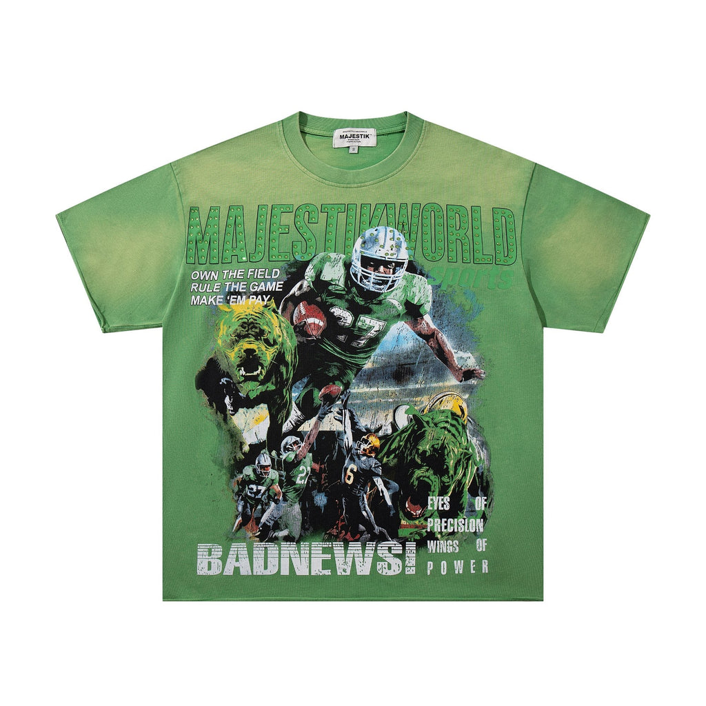 MAJESTIK Football Graphic T-Shirt