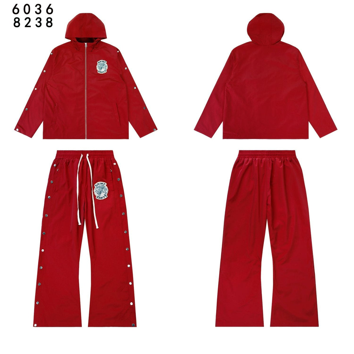 SAINT Vanity Patch Hooded Jacket & Snap-Pant Matching Set