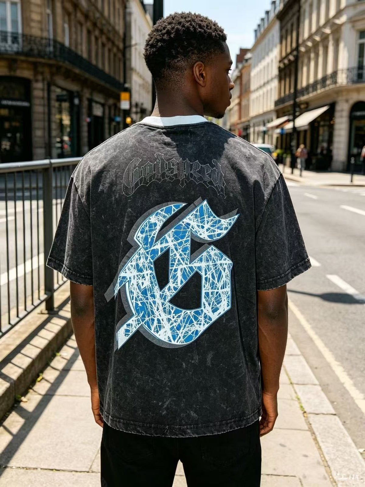 Godspeed Acid-Wash Graphic T-Shirt