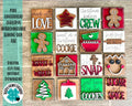 MINI Gingerbread Christmas Interchangeable Leaning Sign File SVG, Cookies Santa Tiered Tray Glowforge, LuckyHeartDesignsCo