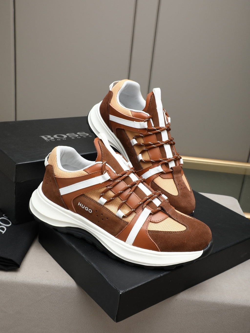 HUGO Mesh Panel Sneakers
