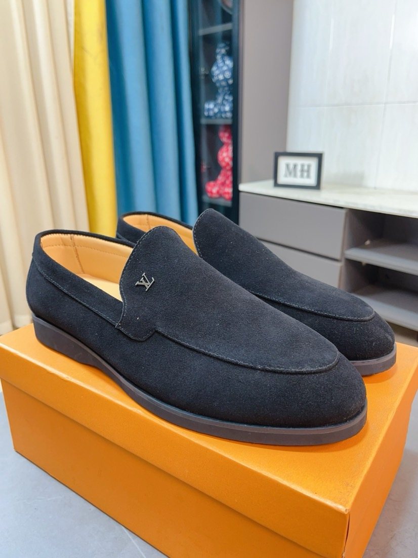 Louis Vuitton Textured Slip-On Loafers