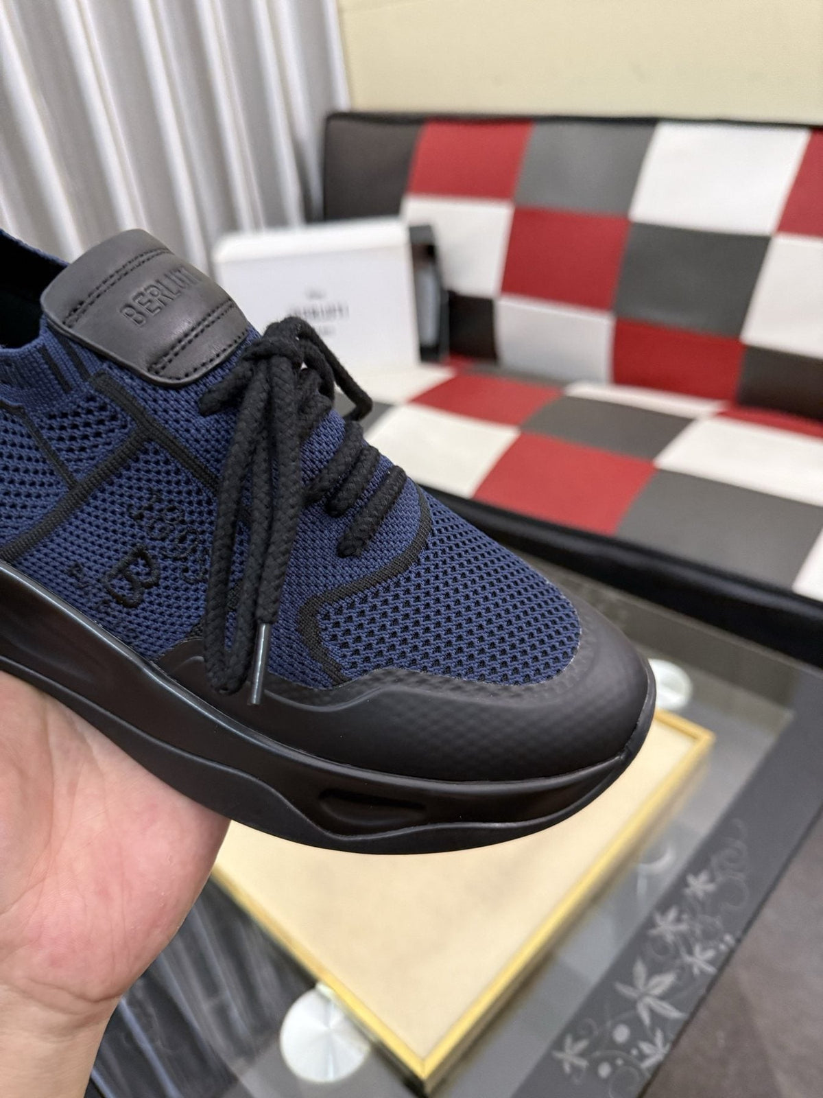 Berluti Men's Mesh Low-Top Sneakers