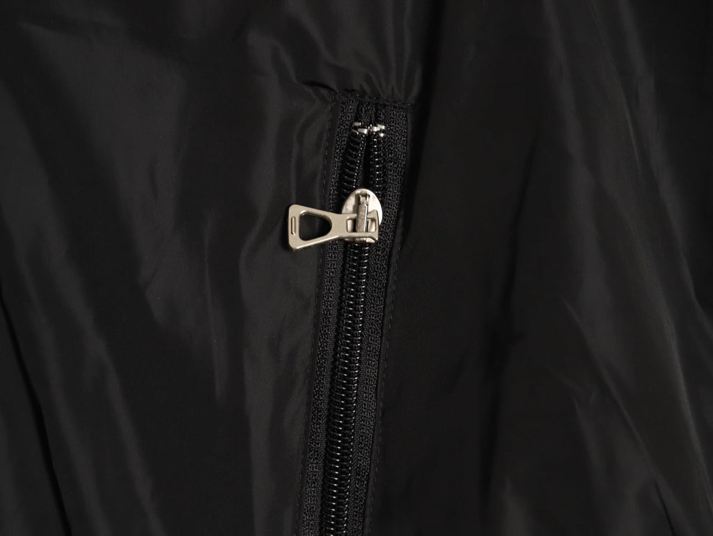Gucci Contrast-Line Hooded Zip Jacket - Black