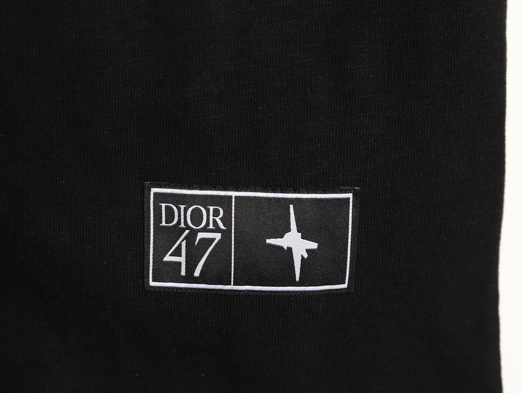 Dior 47 Gradient-Style Lettering Short-Sleeve T-Shirt - Black