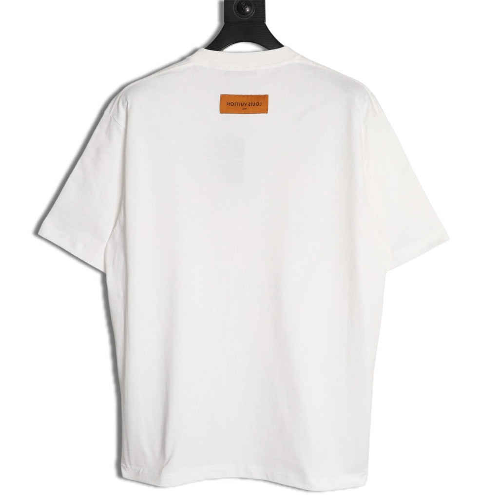 Louis Vuitton Four-Petal Motif and Lettering T-Shirt - Cream